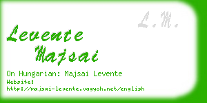 levente majsai business card